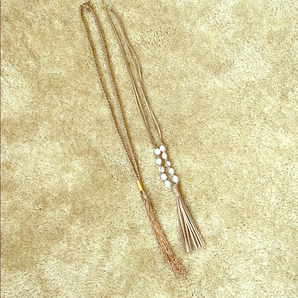 Long braided and beaded necklaces - Picture 1 of 4